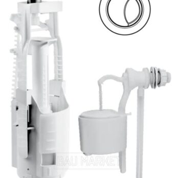 Комплект арматуры Berges Wasserhaus Eko 22 двухкнопочный, боковой клапан (030622)