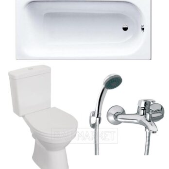 Комплект Eurowa 119612030001 с унитазом Norm Eisberg и смесителем Basic (119612030001+581370050000+9844B099-7201+BBC11)