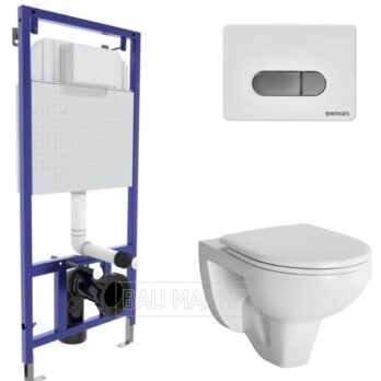 Унитаз подвесной Berges Wasserhaus Gamma с сиденьем Gamma микролифт + инсталляция Novum 525 с кнопкой D7 (042419)