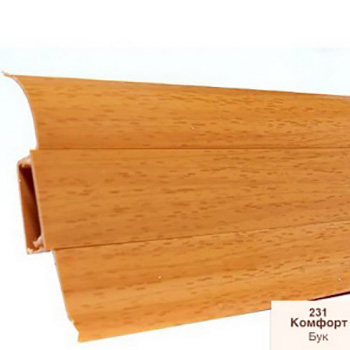 Напольный плинтус ПВХ Ideal Comfort Бук 231