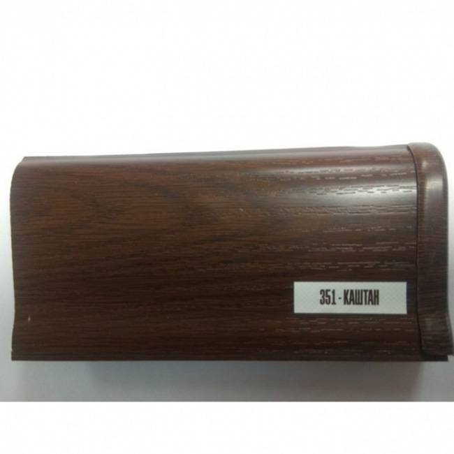 Напольный плинтус ПВХ Ideal Элит Каштан 351