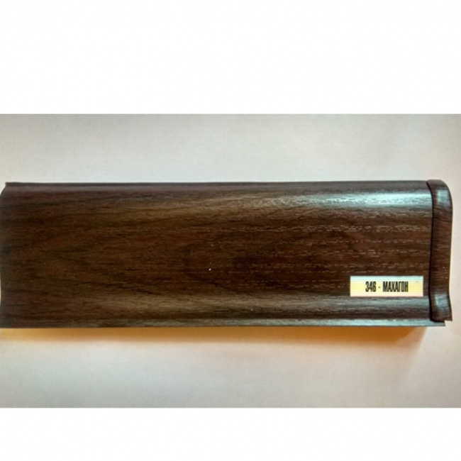 Напольный плинтус ПВХ Ideal Элит Махагон 346