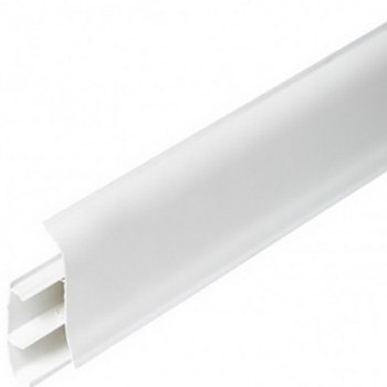 Напольный плинтус ПВХ Ideal Элит Макси Белый 001