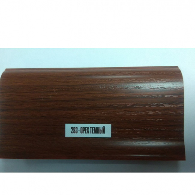 Напольный плинтус ПВХ Ideal Элит Орех темный 293
