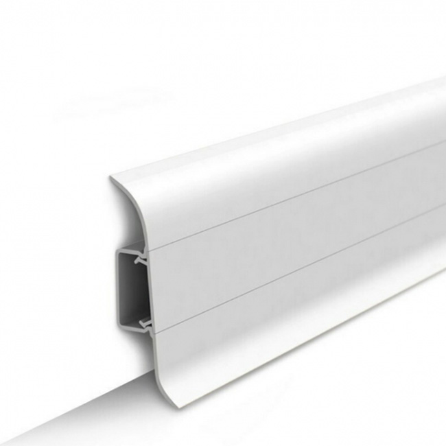 Напольный плинтус ПВХ Ideal Классик Белый 001