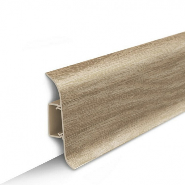 Напольный плинтус ПВХ Ideal Классик Дуб беленый 203