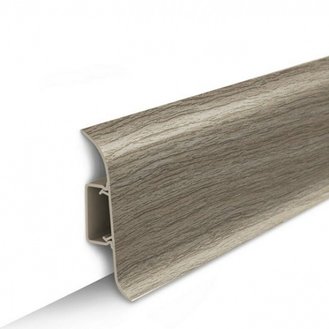 Напольный плинтус ПВХ Ideal Классик Дуб капучино 205