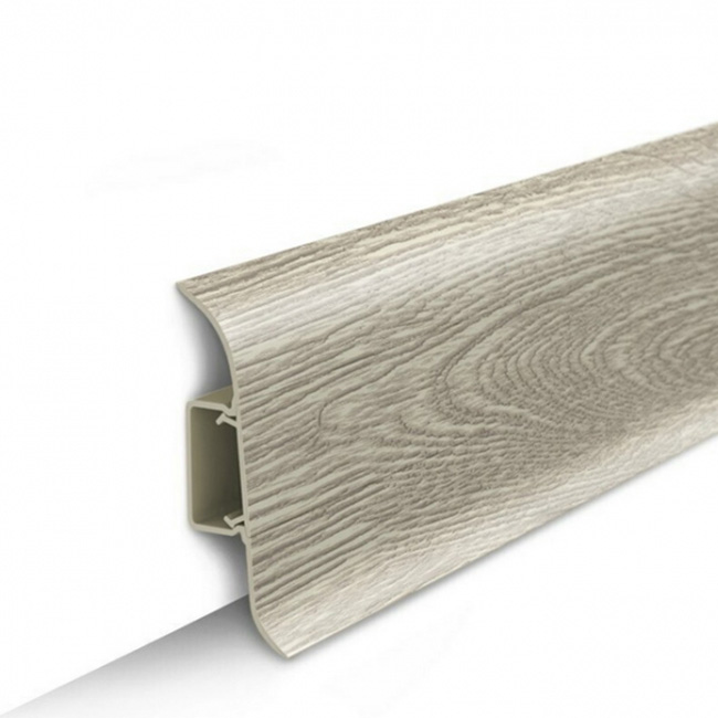 Напольный плинтус ПВХ Ideal Классик Дуб латте 229