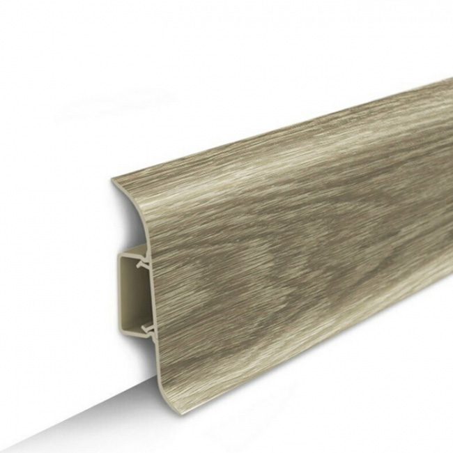 Напольный плинтус ПВХ Ideal Классик Дуб мокко 208