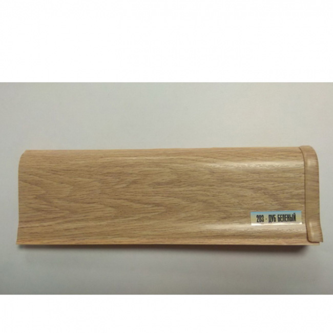 Напольный плинтус ПВХ Ideal Люкс Дуб беленый 203