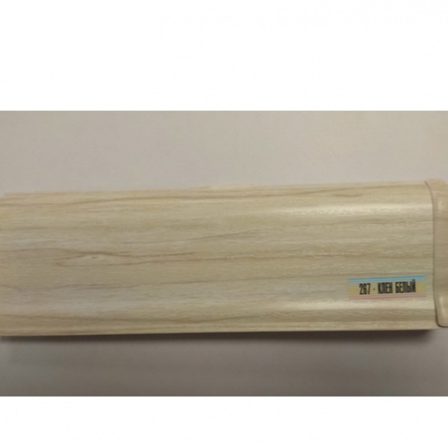 Напольный плинтус ПВХ Ideal Люкс Клен белый 267