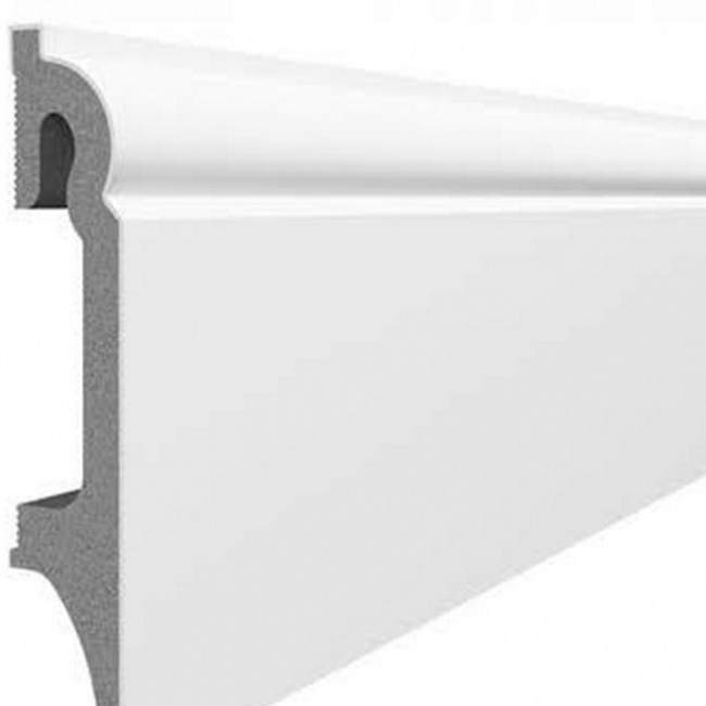 Напольный плинтус ПВХ Vox Espumo Белый ESP301