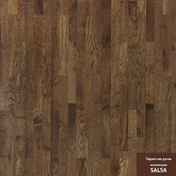 Паркетная доска Tarkett Salsa Дуб Шоколад Браш